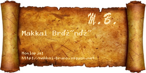 Makkai Brúnó névjegykártya